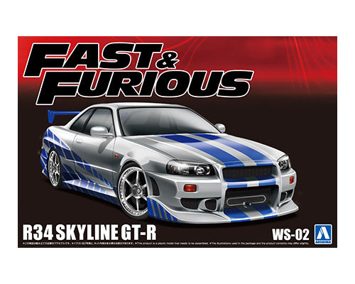 Movie Mecha - WS-02 Fast & Furious R34 Skyline GT-R 1/24