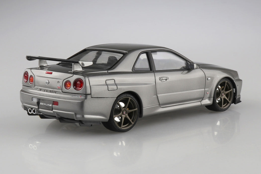 Nissan BNR34 Skyline GT-R V-Spec II '00 Sparkling Silver Pre-Painted No 3-D 1/24