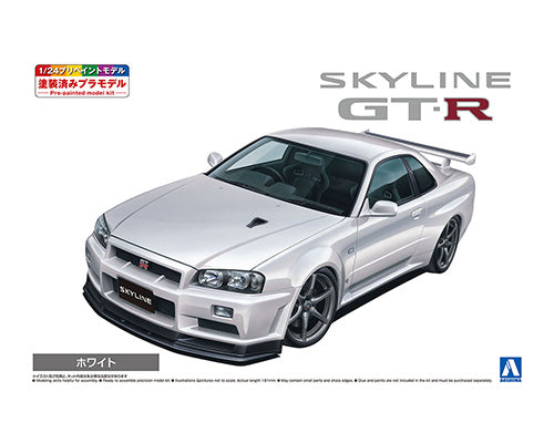 Nissan BNR34 Skyline GT-R V-Spec II '00 White Pre-Painted No 3-B 1/24