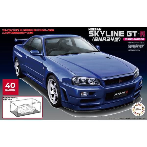 Nissan ID-1003 Skyline GT-R (BNR34) With NISMO Parts and NISMO 40th Anniversary Display Case 1/24