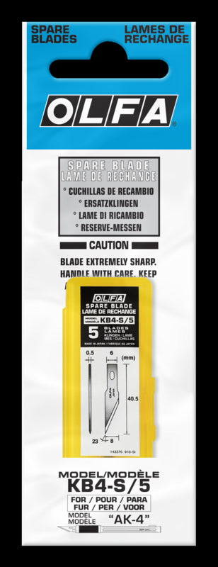 Olfa KB4-S/5 #11 Compatible Precision Art Blade, Pack of 5