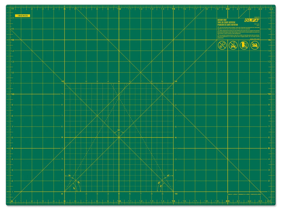 Olfa RM-SG-01 18" x 24" Double Sided Rotary Mat (Green)