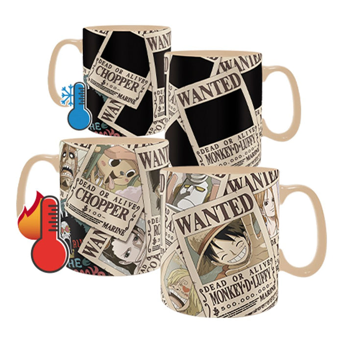 One Piece Heat Change Mug Wanted & Coaster Set
