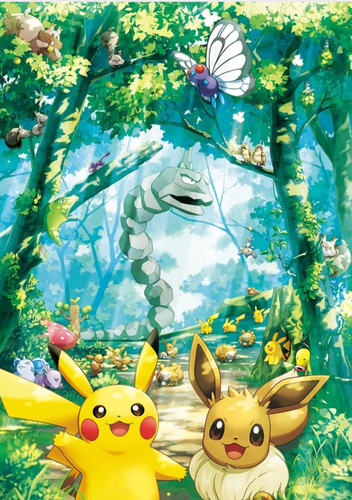 PokePark Kanto Exclusive A4-Sized Clear File Folder (Pokemon Forest)