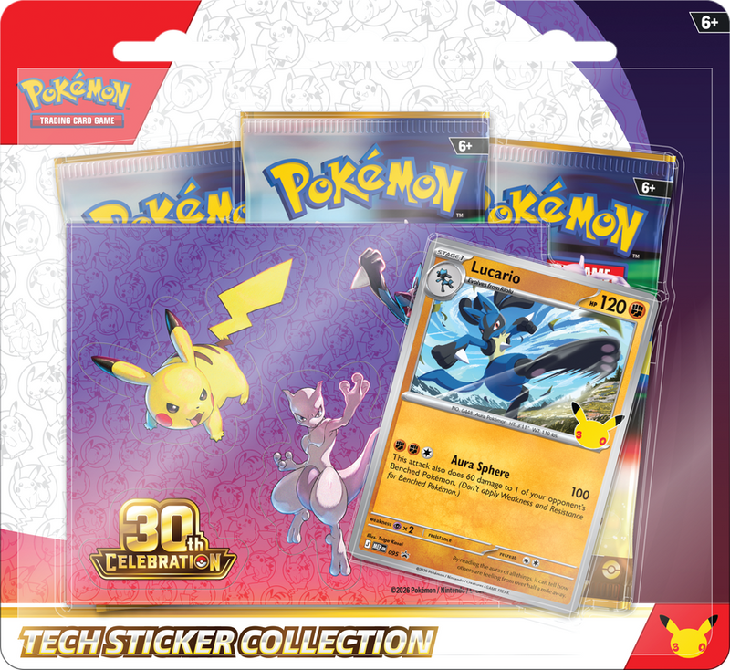 Pokemon - 30th Celebration Tech Sticker Collection