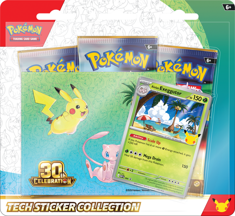 Pokemon - 30th Celebration Tech Sticker Collection