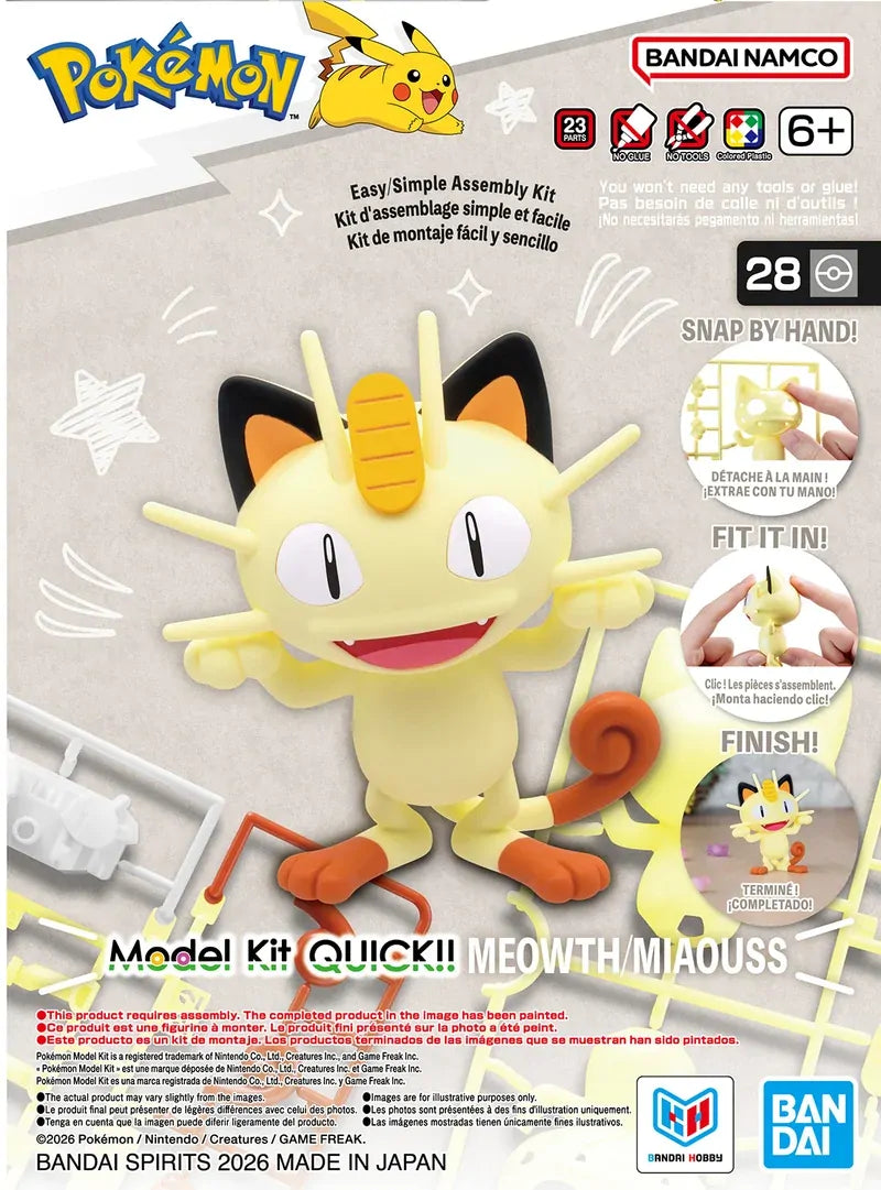 Pokemon Model Kit Quick!! 28 Meowth