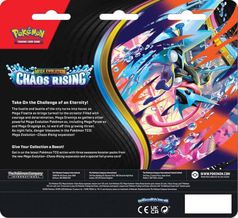 Pokemon TCG - ME04 Chaos Rising 3 Pack Blister