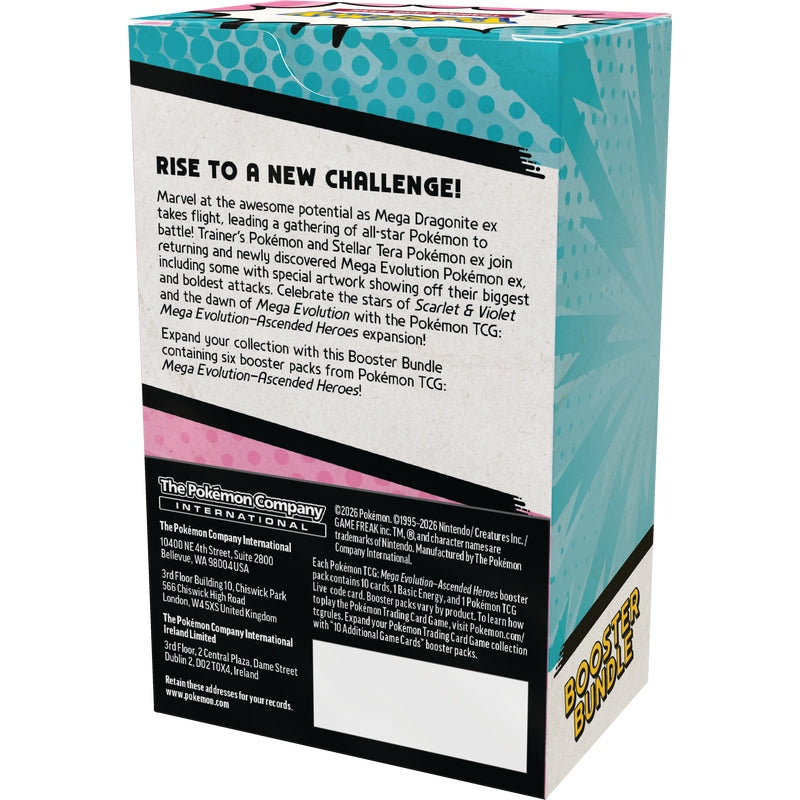 Pokemon TCG - ME2.5 Mega Evolution Ascended Heroes Booster Bundle