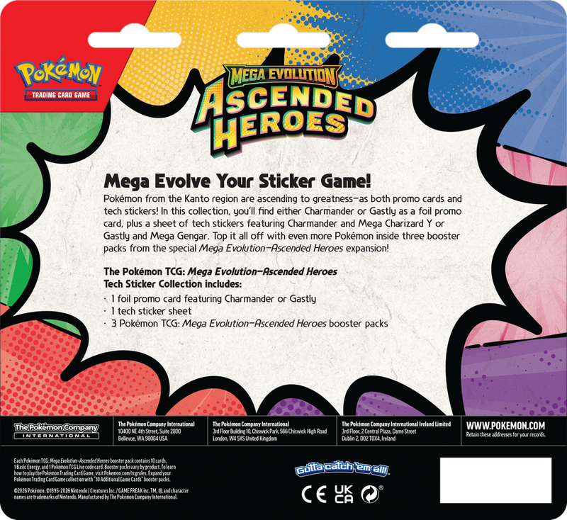 Pokemon TCG - ME2.5 Mega Evolution Ascended Heroes Tech Sticker Collection