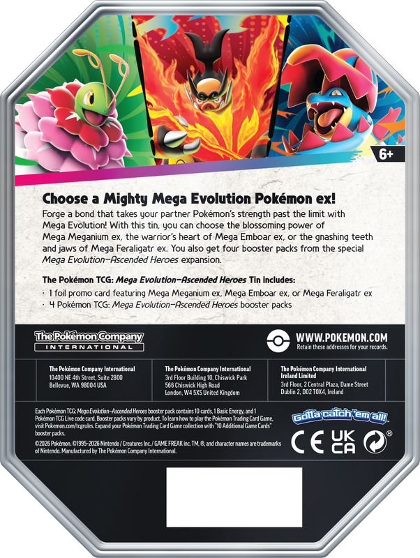 Pokemon TCG - ME2.5 Mega Evolution Ascended Heroes Tin