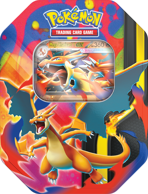 Pokemon TCG - Mega Charizard Tin (Mega Charizard X ex / Mega Charizard Y ex)