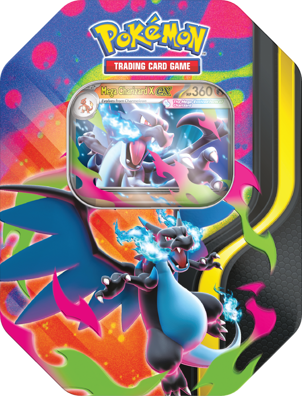 Pokemon TCG - Mega Charizard Tin (Mega Charizard X ex / Mega Charizard Y ex)