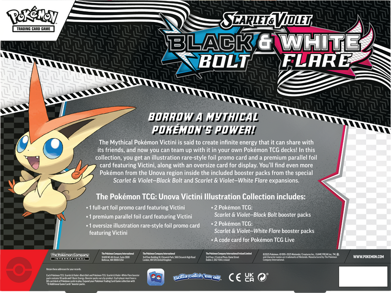 Pokemon TCG - SV10.5 Scarlet & Violet Black Bolt & White Flare Victini Illustration Collection