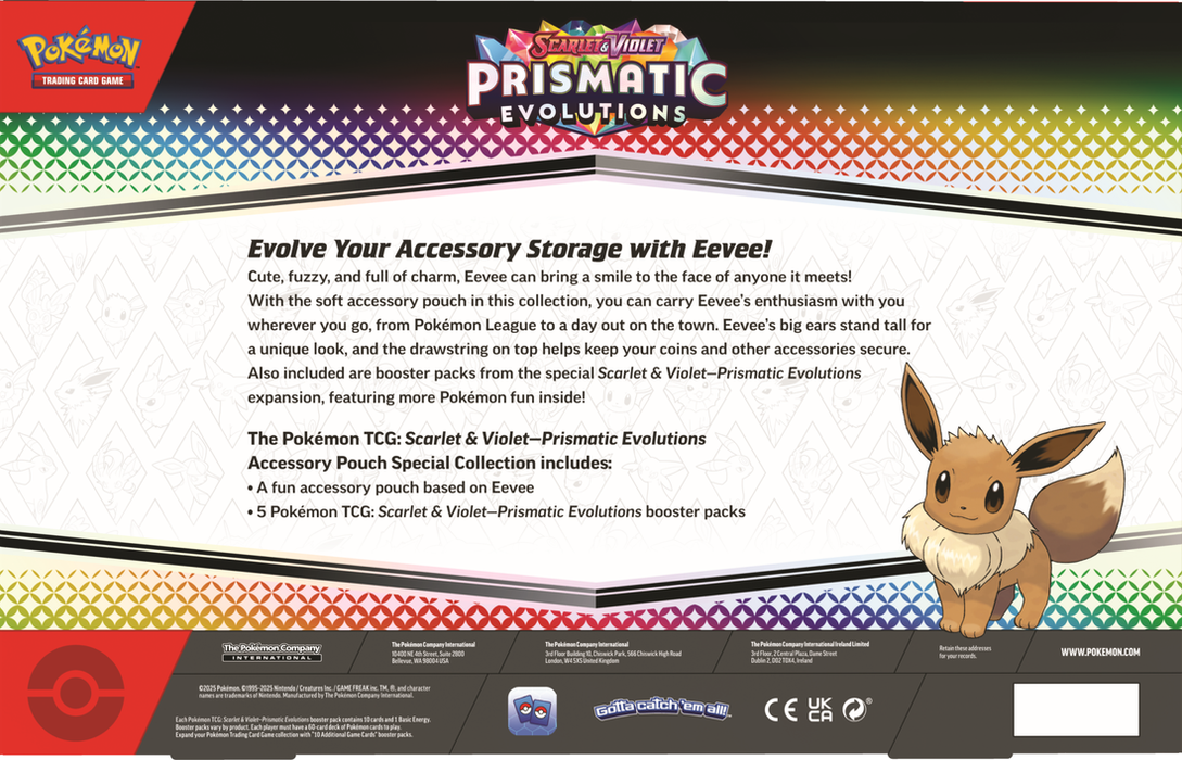 Pokemon TCG - SV8.5 Scarlet & Violet Prismatic Evolutions Accessory Pouch Special Collection