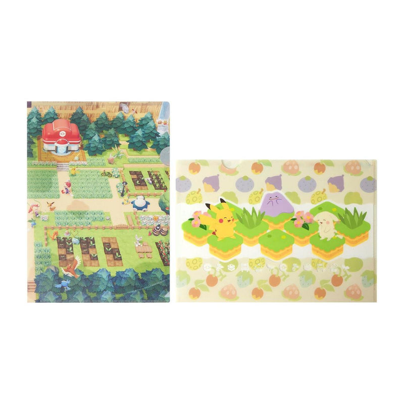 Pokemon Center A4-Sized Clear Files (2 Pieces Set) - Pokemon Pokopia