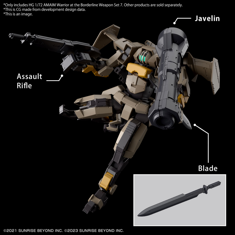HG Amaim Warrior At The Borderline Weapon Set 7 1/72