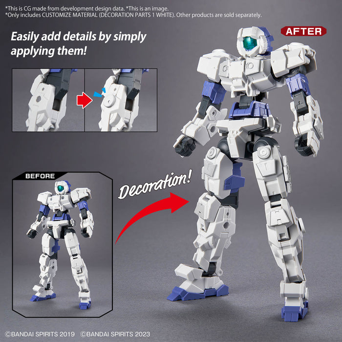 [Pre-Order][ETA Q1 2025] 30MM Customize Material (Decoration Parts 1 White)