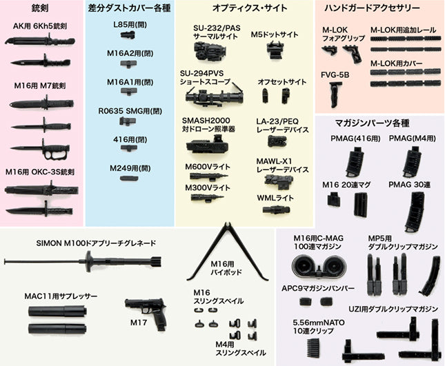 Little Armory - LD048 Guns Accessories B 1/12