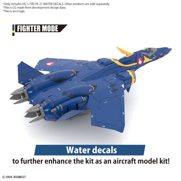 HG YF-21 Water Decals - Macross 1/100