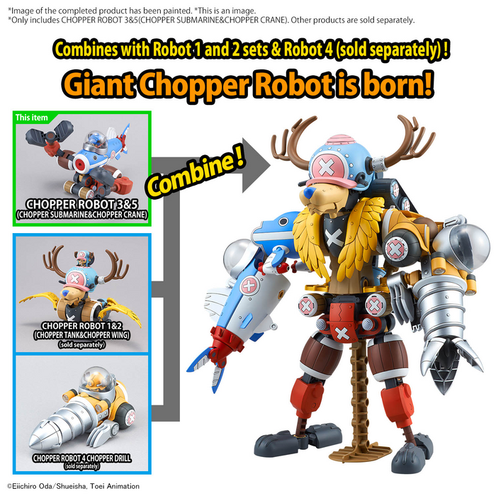 [Pre-Order END][ETA Q2 2025] Chopper Robot No. 3 & No. 5 Set (Chopper Submarine & Chopper Crane)