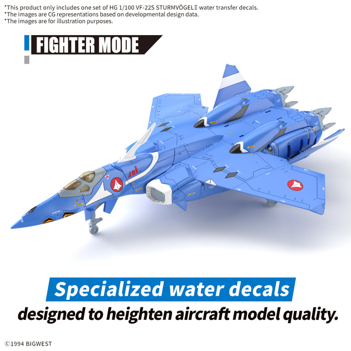 HG VF-22S Sturmvogel II Water Decals 1/100