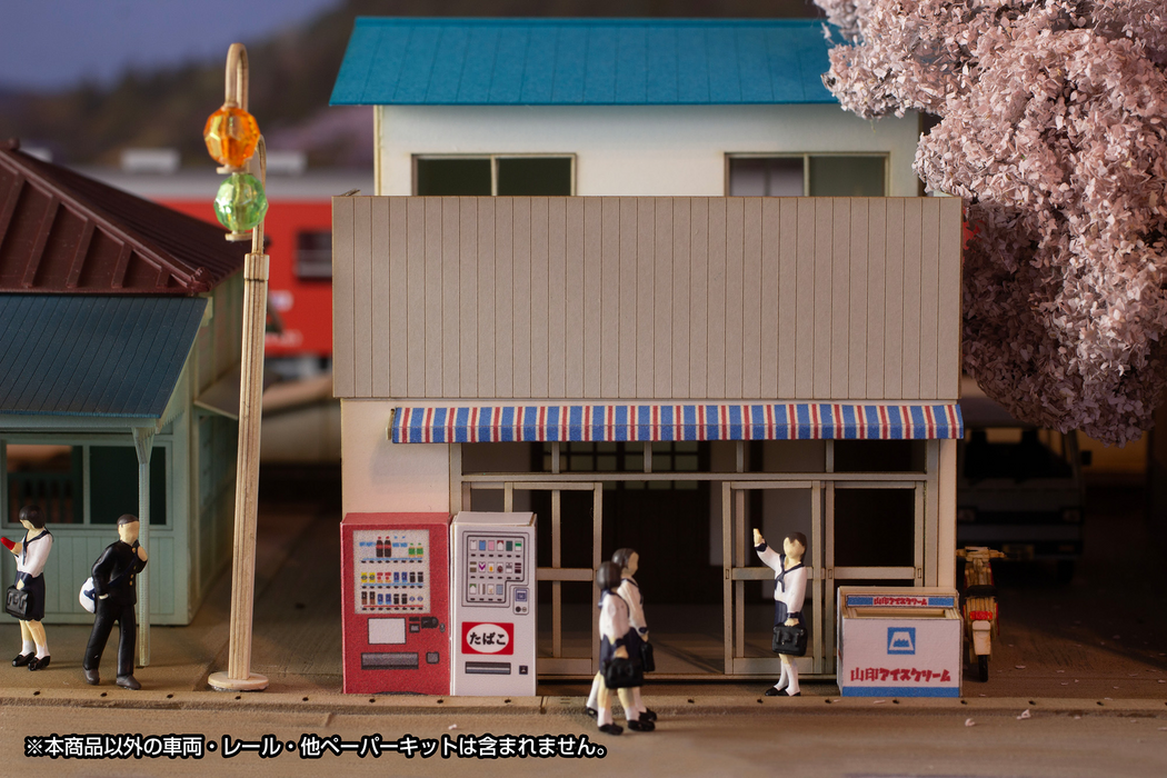 [Pre-Order][ETA Q2 2025] Paper Kit Town Corner Accessory - General Store 1/80