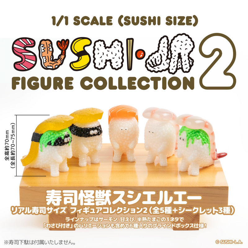 Sushi Monster Sushi-L.A. - 1/1 Scale (Sushi Size) Figure Collection 2 (Box Of 6 Random Figures) - Blind Boxes