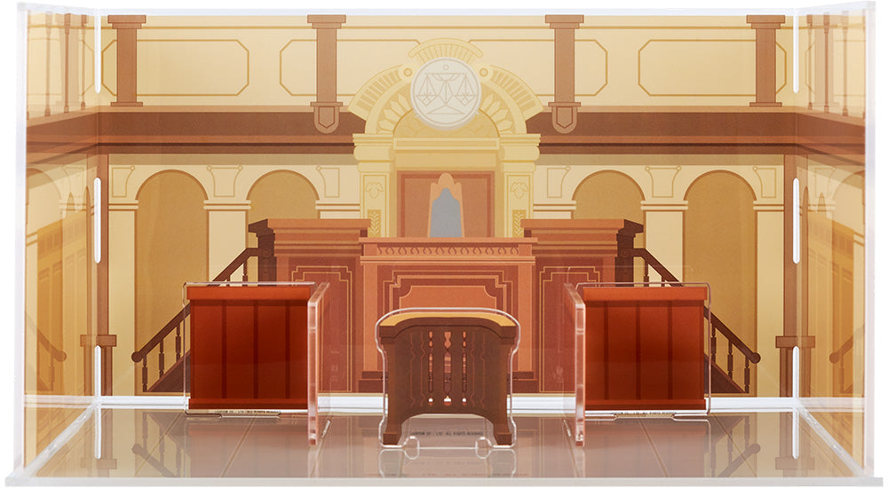 Acrylic Diorama Background Courtroom - Ace Attorney