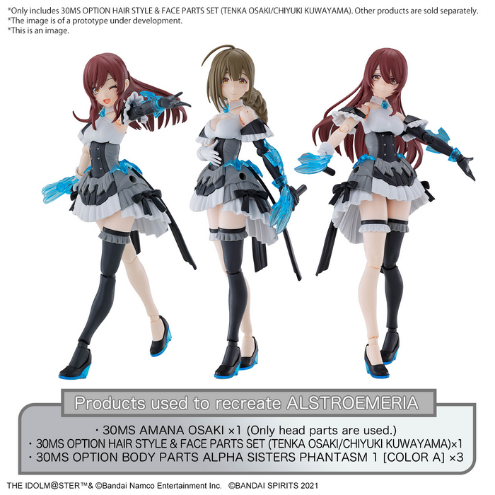 [ARRIVED][MAY 2024] 30MS Option Hair Style & Face Parts Set (Tenka Osaki & Chiyuki Kuwayama) - The Idolmaster