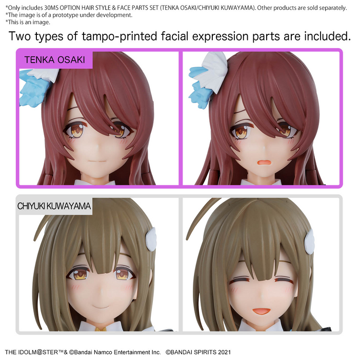 30MS Option Hair Style & Face Parts Set (Tenka Osaki & Chiyuki Kuwayama) - The Idolmaster