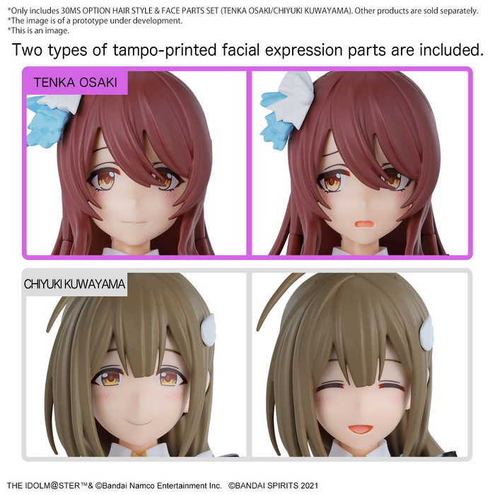 [ARRIVED][MAY 2024] 30MS Option Hair Style & Face Parts Set (Tenka Osaki & Chiyuki Kuwayama) - The Idolmaster