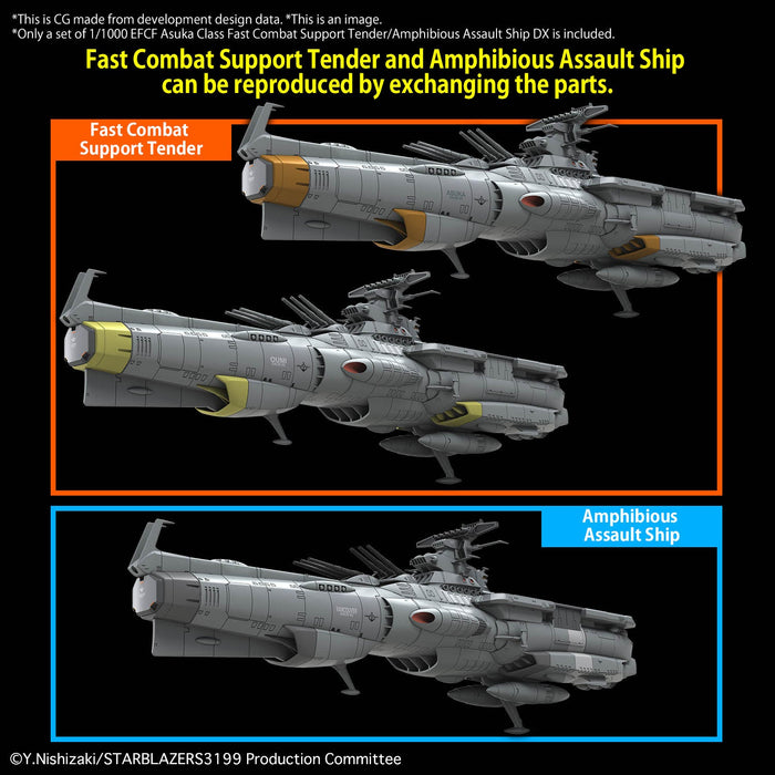 Earth Defense Force Asuka Class Fast Combat Support Tender/Amphibious Assault Ship DX 1/1000