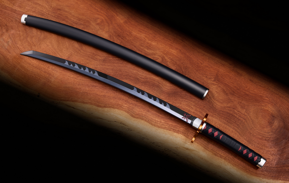 Proplica - Nichirin Sword (Tanjiro Kamado) Kyojuro Rengoku's Sword Guard Ver. - Demon Slayer: Kimetsu No Yaiba