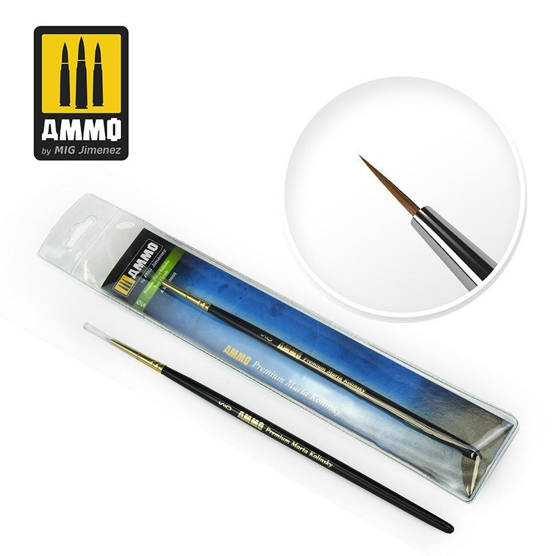 Premium Marta Kolinsky Round Brush, 5/0