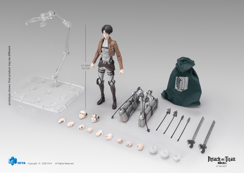 [Preorder][ETA Q4 2027] HIYA Exquisite Basic Series 1/12 5.7 Inch Attack on Titan 1-3 Levi Ackerman Action Figure