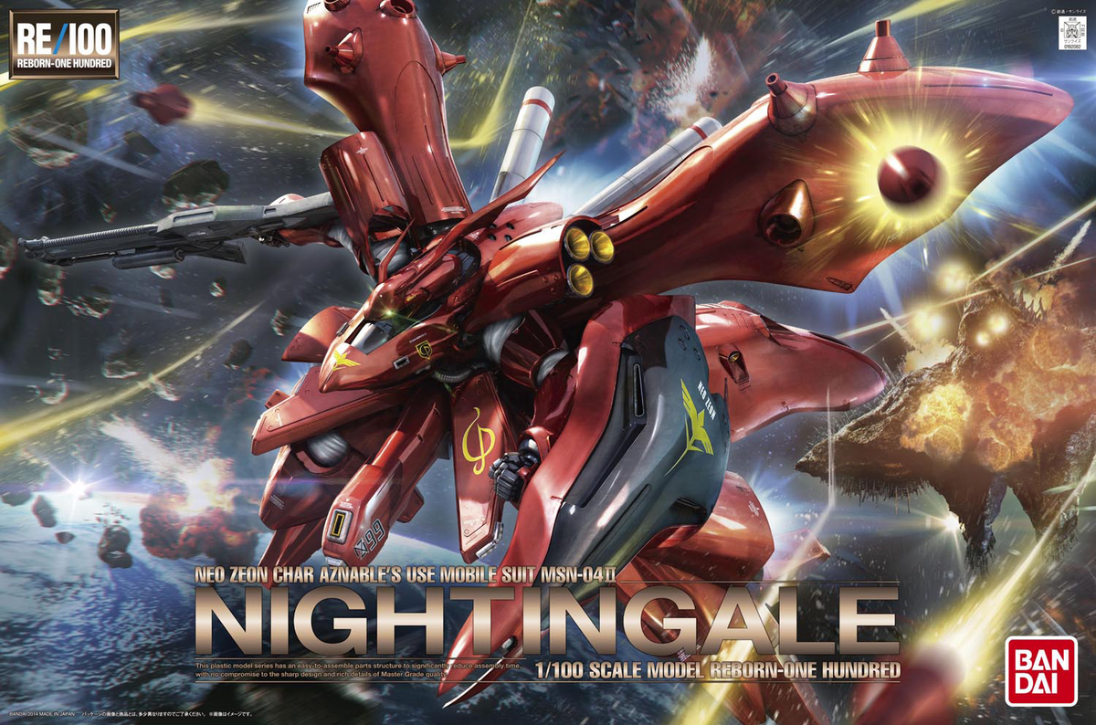 BANDAI NIGHTINGALE 1/100 スケール RE MSN-04 II Nightingale 1/100 — Panda Hobby