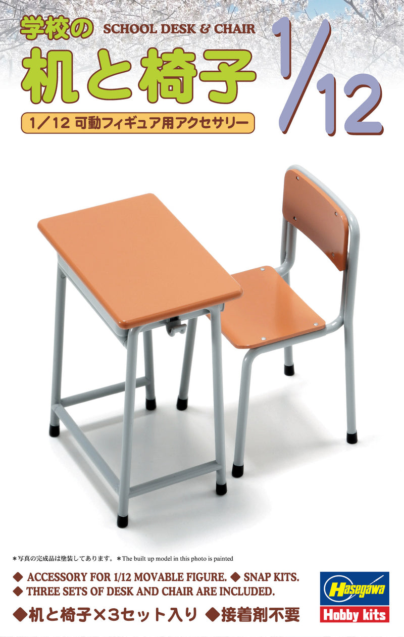 School Desk & Chair 1/12