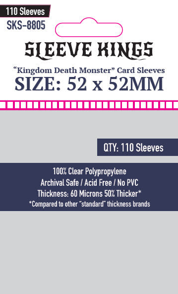 kingdom death card sleeves Sleeve Kings - Kingdom Death Monster Game Card Sleeves (52x52mm)