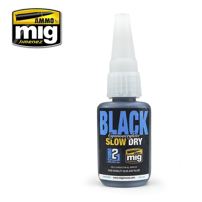 Slow Dry Cyanoacrylate Glue - Black