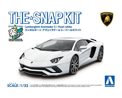 Snap Kit 12-A Lamborghini Aventador S (Pearl White) 1/32
