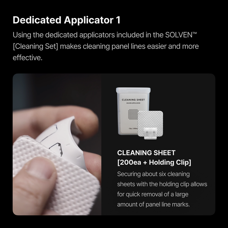 Solven Cleaning Sheet (Pack Of 200 + Holding Clip)