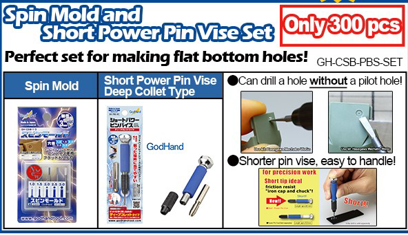 Spin Mold and Short Power Pin Vise Set