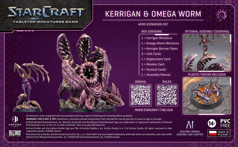 StarCraft - Zerg Kerrigan And Omega Worm