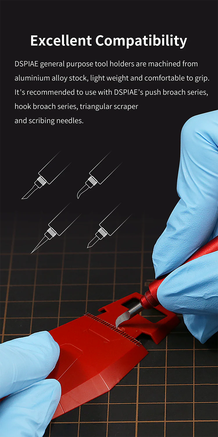 Tool Holder General Purpose (3.175mm Clamp Holding Handle for blades, broaches, etc) AT-EH