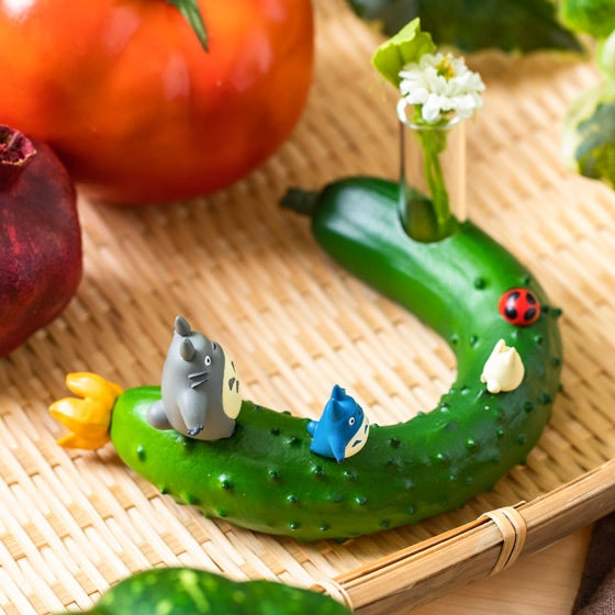 Totoro And Vegetable Single vase Cucumber - My Neighbor Totoro