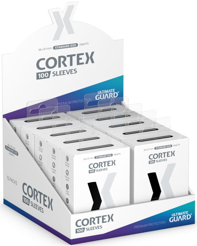 UG - Glossy Cortex Sleeves Standard Size (100 Count) - Black