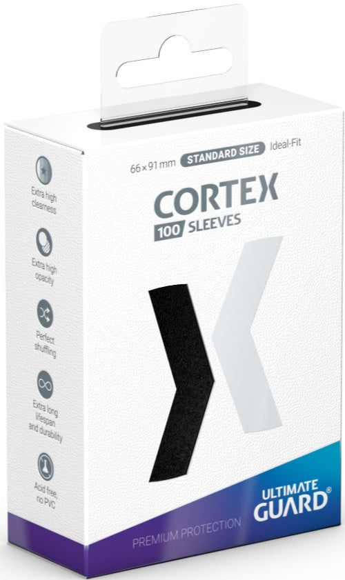 UG - Glossy Cortex Sleeves Standard Size (100 Count) - Black