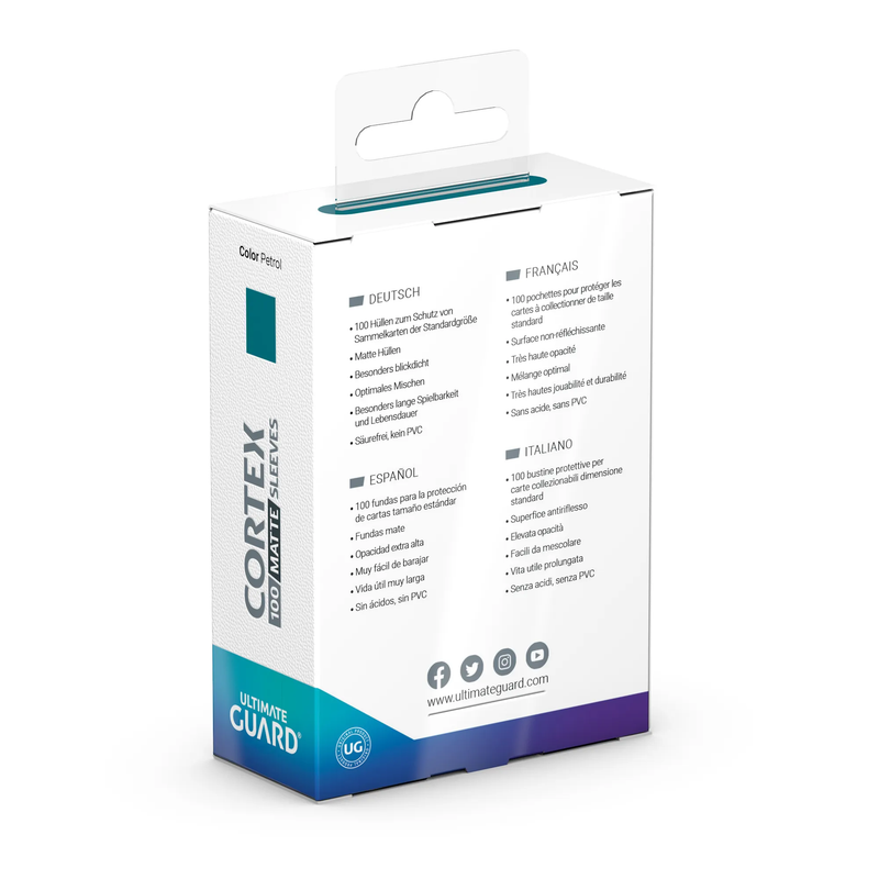 UG - Matte Cortex Sleeves Standard Size (100 Count) - Petrol