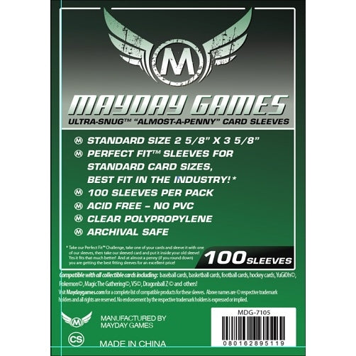 Ultra-Snug Almost A Penny Card Sleeves 2.5" x 3.5" (100 Count)